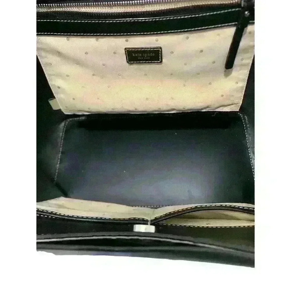 Kate Spade “Have Courage” Black Leather Tote Rare - Picture 6 of 10